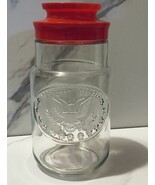 VTG Anchor Hocking Glass Jar Clear Canister 1776 Bicentennial Election R... - $15.48 CAD