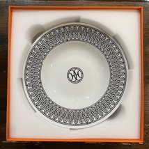 Hermes H Deco Soup Pasta Plate 22.5 cm porcelain dinner white 8.75&quot; 014 - £243.92 GBP