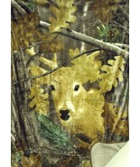 CAMO DEER in Woods Camouflage Huntsman Luxury Sherpa Throw Soft Blanket ... - £31.41 GBP