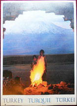 Original Poster Turkey Turkiye Mount Ararat Agri Children Fire Noah&#39;s Ark 1982 - £79.68 GBP