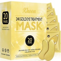 Xhoon 24K Pure Gold Under Eye Patches - 20 Pack Mask Amino Acid 20 Pairs - $16.52