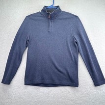 Lachlan British Inspired Sweater Adult Large 1/4 Zip Blue High Neck Long... - £15.81 GBP