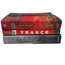 3 Books Hush Hush Becca Fitzpatrick Trance Gerber Dust Land Blood Red Road Young - £7.84 GBP