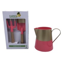 Kids Garden Tool Set With Rake &amp; Shovel &amp; Watering Can Pretend Play by Garden Pa - £10.49 GBP