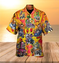 Hot Rod Vintage Racing Savage Burn Energy Unisex Summer Hawaiian Shirt All Sizes - £8.30 GBP+