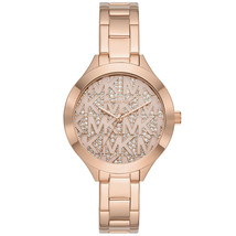 Michael Kors Women&#39;s Slim Runway Rose Gold Dial Watch - MK4658 - £119.97 GBP