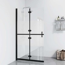 vidaXL Foldable Walk-in Shower Wall Half Frosted ESG Glass 35.4&quot;x74.8&quot; - $528.81 CAD