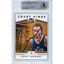 Rudy Gobert Utah Jazz Auto 2017 Court Kings Card Beckett Autograph Collectibles - £77.00 GBP