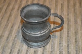 Antique Pewter Half Gill Measure Gaskell &amp; Chambers Birmingham - £19.53 GBP