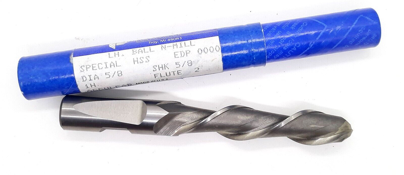 FastCut Tool 2 Flute HSS 5/8&quot; Ball End Mill 5/8&quot; Shank LOC 3&quot; L.H.  For ... - $14.99