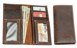 LEATHER RODEO WALLET - 10 Card Slots 2 ID Windows &amp; 2 Cash Slots - £62.98 GBP