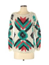 36 point 5 Woman&#39;s AZTEC DESIGN Fuzzy Sweater Size Small Boho - £10.31 GBP