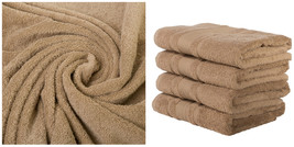 4 Pack NEW BROWN Color ULTRA SUPER SOFT LUXURY TURKISH 100% COTTON BATH ... - £84.47 GBP