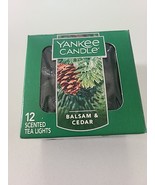 Yankee Candle Balsam &amp; Cedar 10 Scented Tea Lights Candles Holiday Scent... - $362.22 MXN