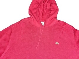 Lacoste Men&#39;s 100% Cotton Red Pullover Hoodie Size 8 (3XL) - £22.51 GBP