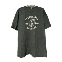 Freebridge Brewing Dalles Oregon Mens Gray Cotton Blend T Shirt Size 2XL - £10.22 GBP