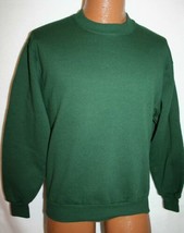 Vintage 90s Jerzees Blank 50/50 Dark Green Crew Neck Adult S Sweatshirt Made Usa - £19.77 GBP
