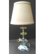 Vintage Stacked Glass and Lucite Vanity Bedside Boudoir Table Lamp - £23.58 GBP