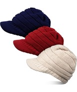 Women Winter Knit Hat Winter Brim Beanie Hats For Women Slouchy Beanie C... - £28.73 GBP