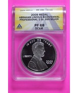 2009 PR 68 Lincoln Professional Bicentennial 1 OZ .999 Silver Medal ANAC... - €48,90 EUR