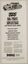 1941 Print Ad Dodge Cars with Fluid Drive Lowest Priced $825 Price Advan... - £8.92 GBP