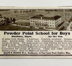 1916 Powder Ponit School For Boys By The Sea Advertisement University DW... - $19.99