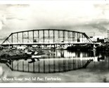 RPPC Chena River and First Ave Bridge Fairbanks Alaska AK UNP Postcard B14 - £8.52 GBP