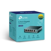 TP-Link TL-SG105 5-Port Gigabit Ethernet Switch, Plug &amp; Play, Metal Design - $17.82