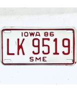 1986 United States Iowa Base SME License Plate LK9519 - €12,03 EUR