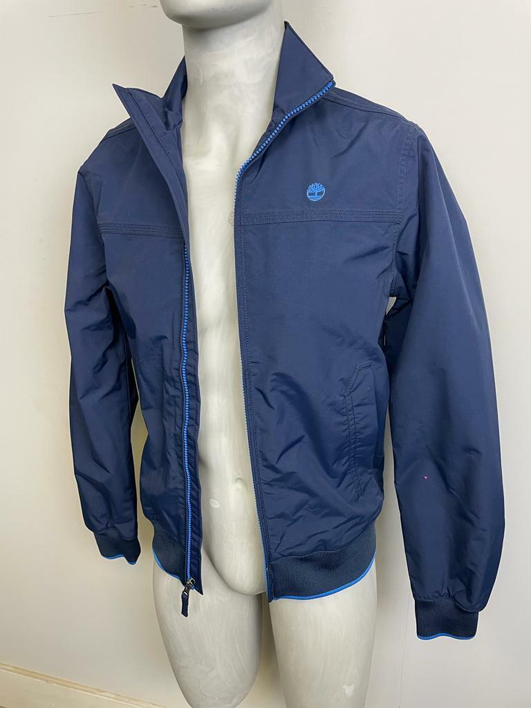 Timberland Navy Blue Fleece-Lined Waterproof Jacket Mens A17ZM-433 SIZE :S - £60.58 GBP