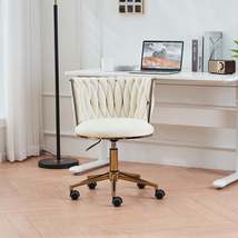 Office Desk Chair, Upholstered Home Office Desk Chairs with Adjustable - £96.17 GBP