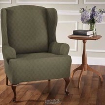 Newport Slipcover Wing Chair Sage - £41.07 GBP