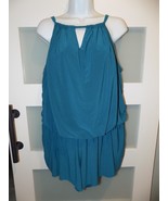 Aqua Green Romper One Piece Swimsuit with Pocket UPF 50+Size 16W Women&#39;s... - $62.40 CAD