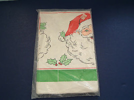 Vintage Santa Claus Holiday decor  paper table cover NOS  C.A. Reed - $19.75