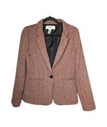 American Rag Womens Size Medium Red Tweed Suit Jacket Blazer One Button ... - £22.39 GBP