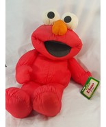 Tyco Sesame Street Large  Elmo Plush Stuffed Doll Toy 16&quot; tall sitting Y... - £11.78 GBP