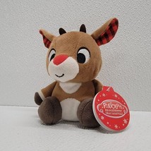 Kids Preferred Mini Baby Rudolph Red Nosed Reindeer 5&quot; Christmas Plush Rattle - £11.75 GBP