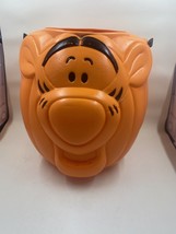Disney Tigger Pumpkin Orange Halloween Trick Or Treat Pail Bucket 9” - £7.99 GBP