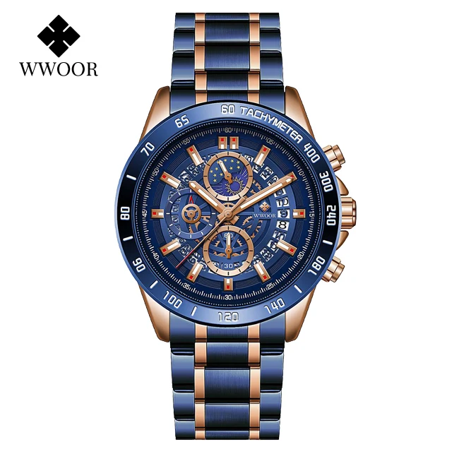 Fashion Mens Watch Luxury Automatic Date Quartz Watch Stainless Steel 30ATM Wate - £37.52 GBP