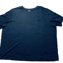 King Size Mens Size 4XL Navy Cotton Short-Sleeve Sport Tee Shirt - £11.50 GBP