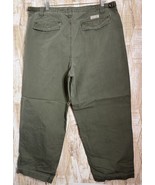 Vintage Old Navy Khaki Pants Baggy Y2K Olive 42x30 Loose Straight Cotton... - £18.45 GBP