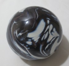 Vtg LG E.S. Miller Murano style art glass Nagnum Swirl Paperweight, Silver Mica - £29.87 GBP