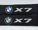 2 pieces (1 PAIR) BMW X7 Embroidery Seat Belt Cover Pads (Black pads) - £13.46 GBP