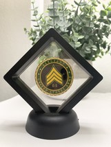 U.S. Army Staff Sergeant E-5 Challenge Coin, With Displays Case USA - £13.97 GBP