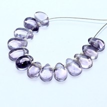 Amethyst Smooth Pear Beads Briolette Natural Loose Gemstone Making Jewelry - £5.41 GBP