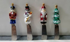 4 Pc Set Heirloom Ornament Christmas Spreaders Dips Cheese Appetizer Nut... - $13.99