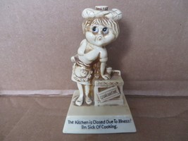 Vintage 1970&#39;s Wallace Berries Figure Kitchen Is Closed Im Sick Of Cooking - $13.96