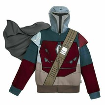 Disney Mandalorian Bounty Hunter Zip Up Sweatshirt Hoodie Adult Men&#39;s L NWT - £95.04 GBP