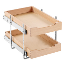VEVOR Heavy-Duty 2 Tier Pull Out Cabinet Organizer, 14"W x 21"D Cabinet ... - $66.90