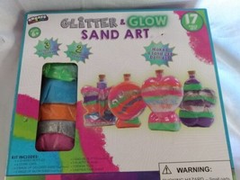 Glitter and Glow Sand Art 17 Piece Set, 3 Bright Sand Colors, 2 Glow New... - £11.21 GBP